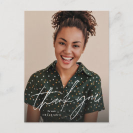 Postal Simple graduación, foto de agradecimiento