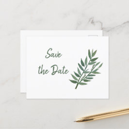Postal Simple Greeneration Botanical Save the Date