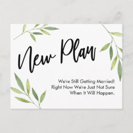 Postal Simple Greenery Nuevo plan Actualización Boda posp
