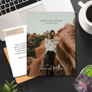 Postal Simple Guardar la foto de fecha