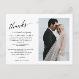 Postal Simple Hand guied script photo gracias