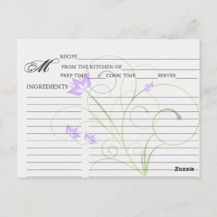 Postal Simple Lavender Swirly Swirly Recetales