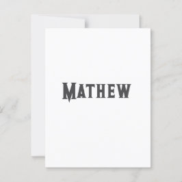 Postal simple letra inicial monograma añada su nombre