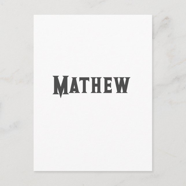 Postal simple letra inicial monograma añada su nombre (Anverso)