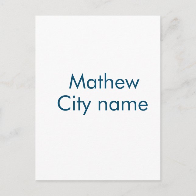 Postal simple letra inicial monograma añada su nombre (Anverso)