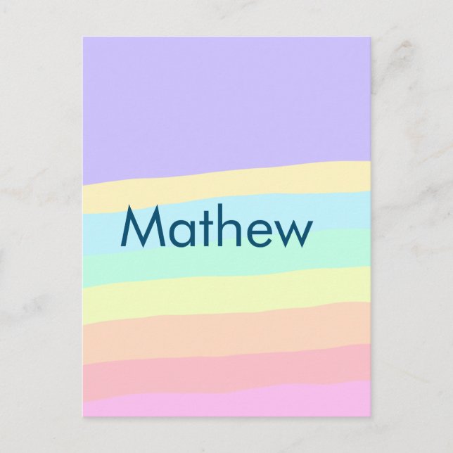 Postal simple letra inicial monograma añada su nombre (Anverso)