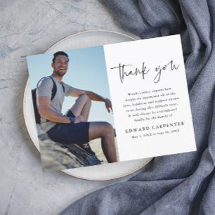 Postal Simple Memorial Funeral Foto Gracias