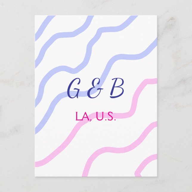 Postal SIMPLE MINIMAL agregar el nombre de la pareja nomb (Anverso)