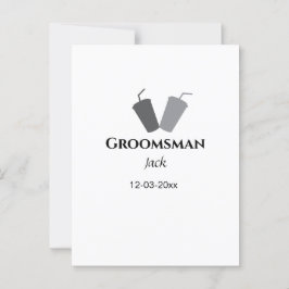 Postal SIMPLE MINIMAL añada tu nombre personalizado groom