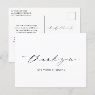 Postal Simple Minimal Elegante Agradecimiento Empresarial