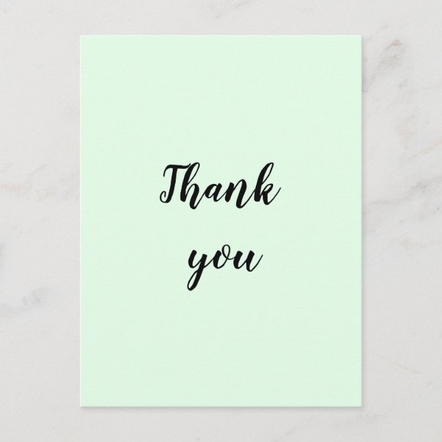 Postal Simple minimalista elegante gracias personalizado  (Anverso)