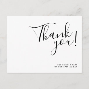 Postal Simple Minimalista Gracias Boda Postcard