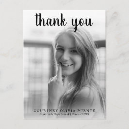 Postal Simple negrita tipografía graduación moderna