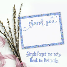 Simple Olvidarme-No Gracias Postcard