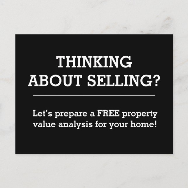 Postal Simple Real Estate Postcard (Anverso)