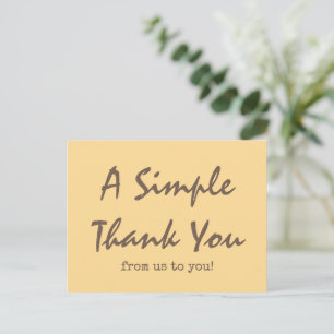 Postal Simple Script Dorado Agradecimiento Empresarial