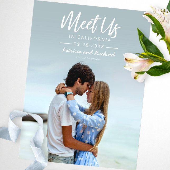 Postal Simple Script Nos Encontramos En Save The Date Fot (Subido por el creador)