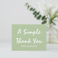 Simple Script Verde Sage Agradecimiento Empresaria