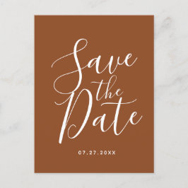 Postal Simple Terracota Save The Date Boho Boda