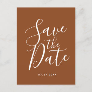 Postal Simple Terracota Save The Date Boho Boda