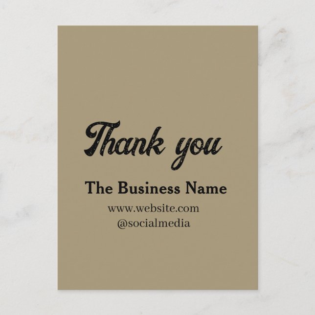 Postal Simple thank you add business name details text  t (Anverso)