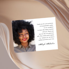 Postal Simple Una Foto Gracias Graduación De Mensajes