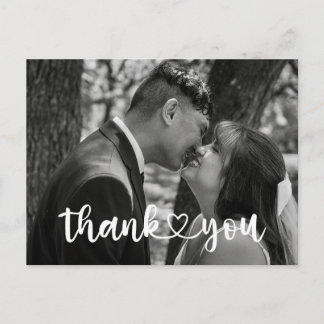 Postal Simple Wedding Thank You Card