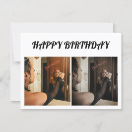 Postal Simple y elegante dos fotos