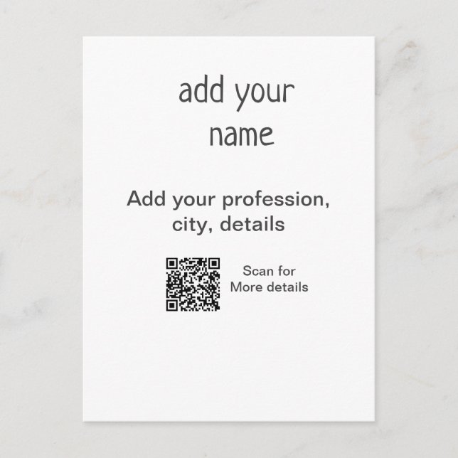 Postal Simple y mínimo añadir el nombre de texto Título Q (Anverso)