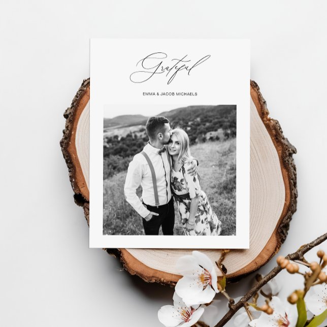 Postal Simplemente agradecido Boda. (Subido por el creador)