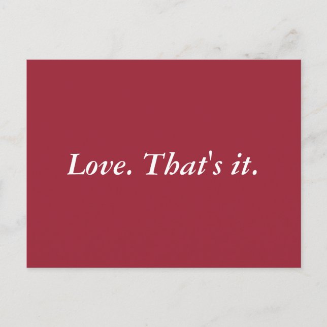 Postal Simplemente amor (Anverso)