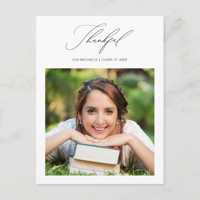 Postal Simplemente gracias a la graduación. (Anverso)