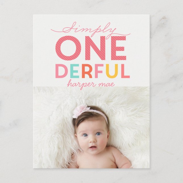 POSTAL SIMPLEMENTE MARAVILLOSO ONEDERFUL (Anverso)