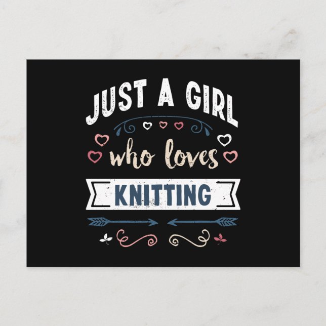 Postal Simplemente una chica que ama regalos divertidos d (Anverso)
