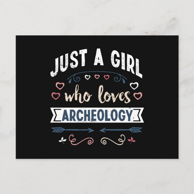 Postal Simplemente una chica que ama regalos divertidos d (Anverso)
