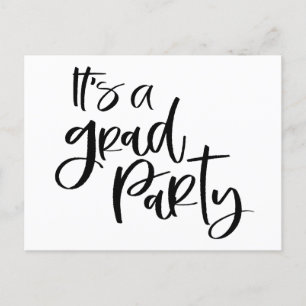 Postal SIMPLEY BOLD It's a GRAD FIESTA Graduate Invite