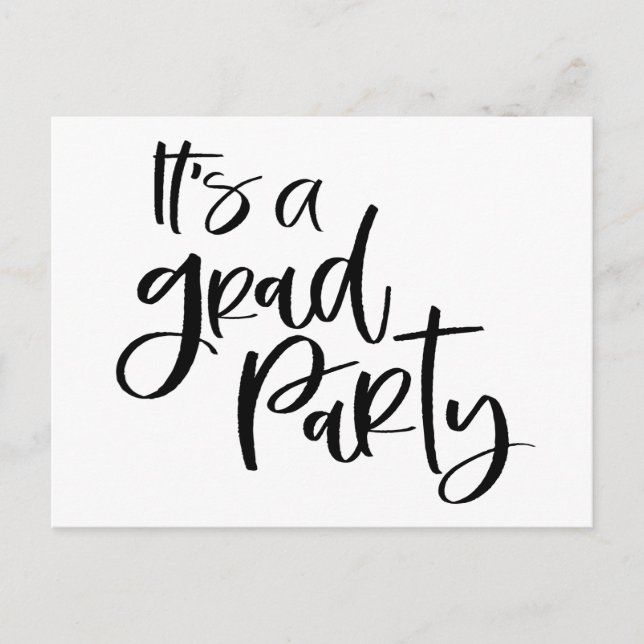 Postal SIMPLEY BOLD It's a GRAD FIESTA Graduate Invite (Anverso)