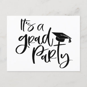 Postal SIMPLEY BOLD It's a GRAD FIESTA Graduate Invite
