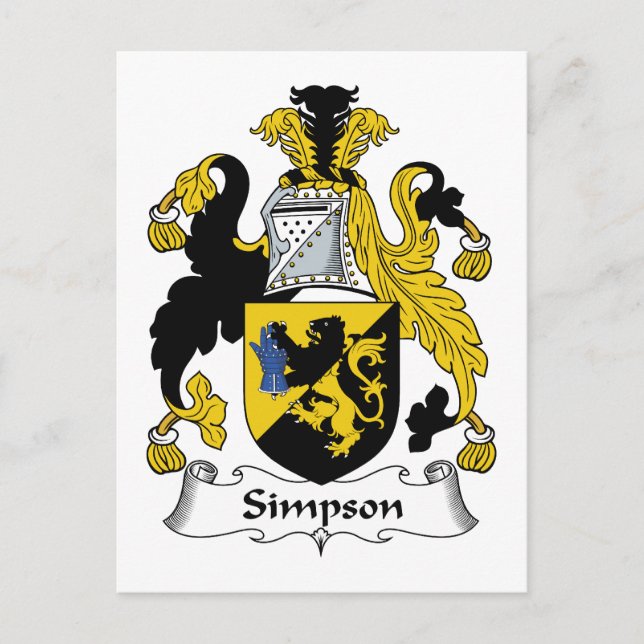 Postal Simpson Family Crest (Anverso)