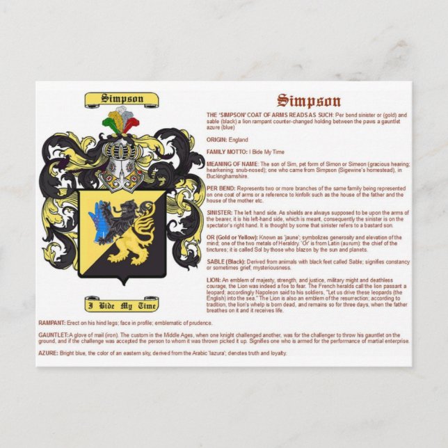 Postal simpson (significado) (Anverso)