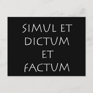Postal Simul et dictum et factum