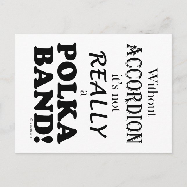 Postal Sin acordeón - Banda Polka (Anverso)