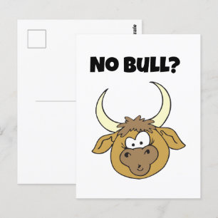 Postal ¿Sin Bull? Personalizado de Chiste divertida de Bu