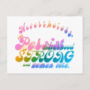 Postal Sin embargo, ella persistió