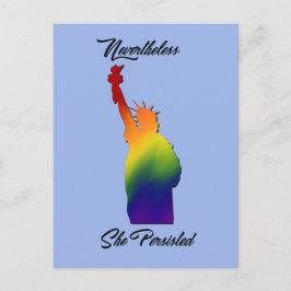 Postal Sin embargo, ella persistió en la protesta contra 