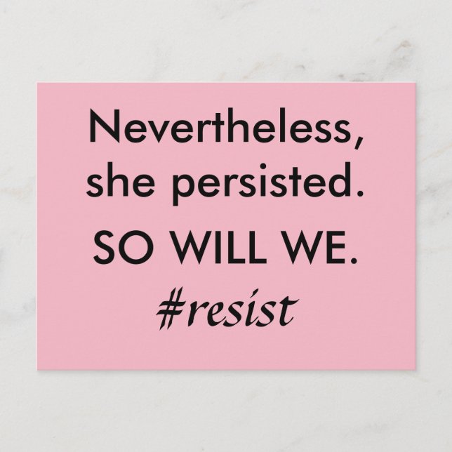 Postal Sin Embargo, Ella Persistió Y Nosotros Nos Resisti (Anverso)