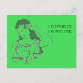 Postal Sin embargo, persistió (verde)