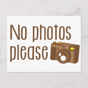 Postal Sin fotos Por favor con cámara vintage