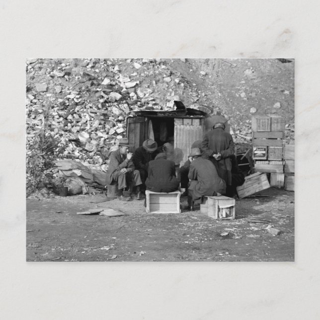 Postal Sin hogar y desempleado 1938 (Anverso)