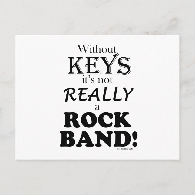 Postal Sin llaves - Banda de rock (Anverso)